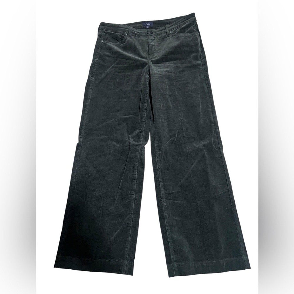 NYDJ Dark green Theresa wide leg Corduroy Pants size 8, new without tags